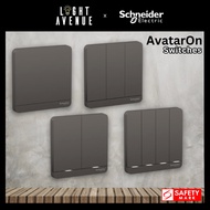 Schneider Electric AvatarOn Switch (Dark Grey) 1Gang to 4Gang 1Gang to 4Gang / 1Way or 2Way Switches