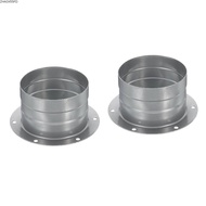 ZHAOX55OI Duct Connector Flange, Galvanized Iron 3/4/5/6/8 inch Metal Straight Pipe, Kitchen Flange 