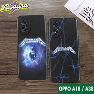 Softcase OPPO A18 - A38 BAND 3 - Softcase Pro Camera - Casing Hp - Case BAND METALLICA NIRVANA BLACK