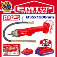 เครื่องจี้ปูนไร้สาย 20V ขนาดสาย 35mm. x ยาว 1200mm. ยี่ห้อ EMTOP รุ่น ECVL2023013 (รับประกัน 1ปี)