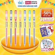 Bút bi gel 0.5mm nhiều màu Deli - Có nắp gài - 1 chiếc - Đỏ/ Xanh Dương/ Xanh Lá/ Tím/ Cam - A119