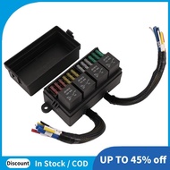 12V Car Fuse Relay Box Pre-Wired Fuse and Relay Box with 4 Relay 12 Way ATC/ATO Fuses Sealed 12V Rel