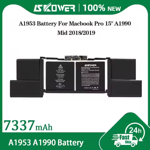 SKOWER A1953 Laptop Battery For Apple MacBook Pro 15 inch A1990 2018 2019 EMC3215 EMC3359