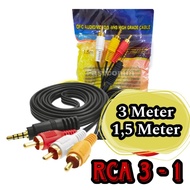 RCA 3.1 cable RCA audio Aux cable 3-1 (3 meters 1.5 meter/)