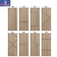 ส่งฟรี! ประตูภายใน Polywood - ประตู uPVC รุ่น LPRM สีเคลย์วูด ประตูลายไม้ ประตูห้องนอน โพลีวูด Pre-o