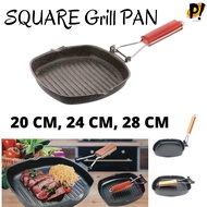 Square Grill Pan 28 cm  Wajan untuk panggang simple dan anti lengket
