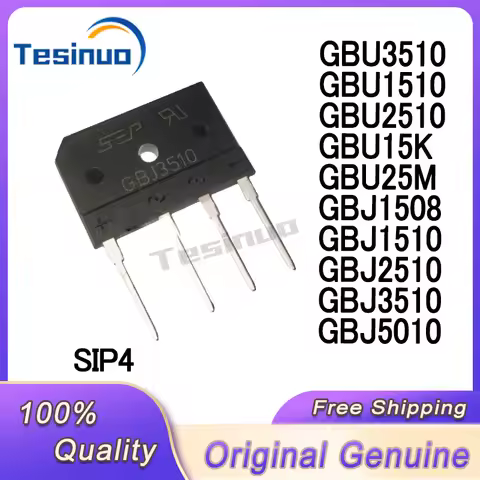 5/PCS New GBU3510 GBU1510 GBU2510 GBU15K GBU25M GBJ1508 GBJ1510 GBJ2510 GBJ3510 GBJ5010 Induction co
