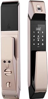 Home Office Automatic Smart Fingerprint Door Lock Electronic Lock Fingerprint Password Card Key Unlock Digital Keyless Lock With Doorbell (Color : A)