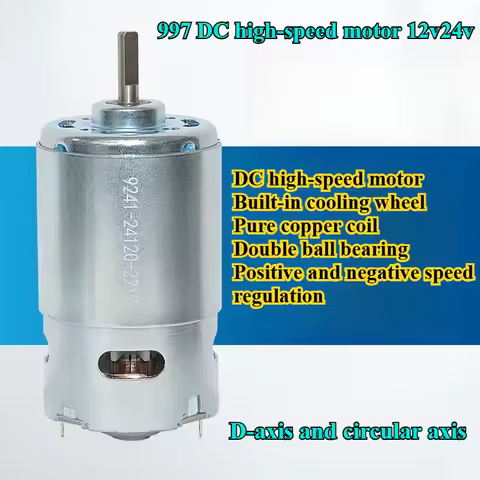 997 DC High-speed Motor 12v24v Micro Permanent Magnet Speed Regulation Grinding and Cutting Motor fo