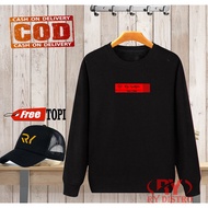 MERAH Bonus Hat. RY LIFESTYLE SCALE 1989 Red Sweater + Random Hat Men's & Women's Sweater/ Men's Hoo