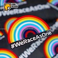King Car Sticker Rainbow F1 Safety Car Interior Sticker Influencer Body Unique Window Rear Wing Deco