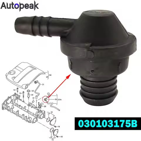 For SKODA FABIA OCTAVIA II 1Z RAPID NH ROOMSTER 5J SUPERB MK2 3T4 Vent Engine Breather Hose One Way 