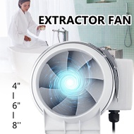 4"6"8" Wall Window Toilet Mountable Exhaust Fan Pressure Boost Fan Ventilator Bathroom Removal Ventilate Air Kitchenfan