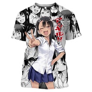 Anime Nagatoro 3D Printed T Shirt Men Women Japan Mangas Don't Toy with Me Harajuku Shirt Hentai Sex