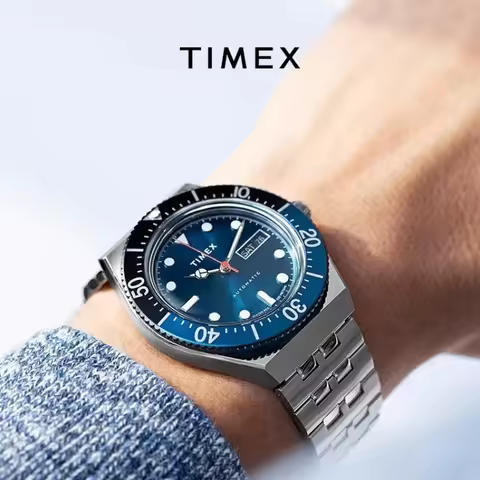 TIMEX Automatic Brand Men's Watch Luxury Leisure Multifunction Watches for Men Calendar Steel Strip 