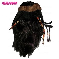 Trang phục halloween cho nam giới dành cho người lớn Thuyền Trưởng Cướp biển Jack Sparrow Tóc Giả Mũ