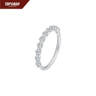 Top Cash Jewellery 10K Lab Grown Button Line Diamond Ring