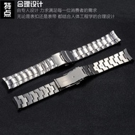 手表带 Original Genuine Fits Casio EF-521 Men's Watch with Solid Stainless Steel Bracelet Stainless Steel Strap Original Accessories