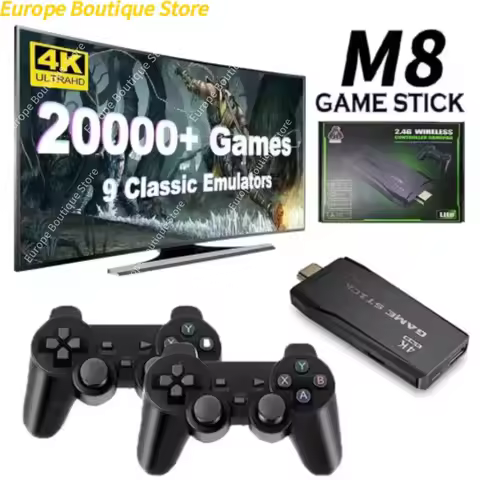 M8 game console 2.4G wireless double TV game console HDMI high definition PS arcade 20,000 games