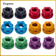 Gepnoo 2x Bike Wheel Hub Axle Nuts Front Wheel Nut M9 for Mountain Road Easy to Install Front Axle N