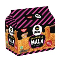 Nissin IRVINS Salted Egg MALA Noodle นิชชิน บะหมี่กึ่งสำเร็จรูป รสไข่เค็ม หมาล่า 113g. x 5ซอง