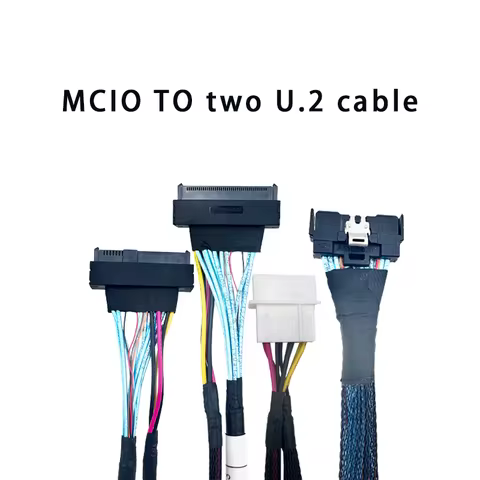 PCIe 5.0 MCIO 8i to Two U.2 SFF-8639 Cable