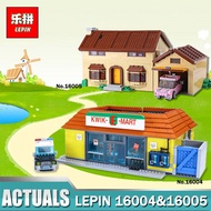 Lepin 16005 The Simpsons Bart Homer/ Lepin 16004 the Kwik-E-Mart Building Block Bricks Compatible  i