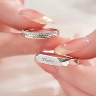 S999 Sterling Silver DF-101 Italian I Love You Boyfriend Girlfriend Couple Ring Pair Lettering