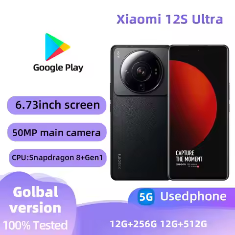 Xiaomi 12S Ultra 5G Android 6.73-inch RAM 8GB ROM 256GB Qualcomm Snapdragon 8+Gen1 120Hz used phone