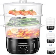 13.7 Qt Electric Food Steamer for Cooking, 3 Tier Vegetable Steamer, Bpa Free Baskets Simultaneous F