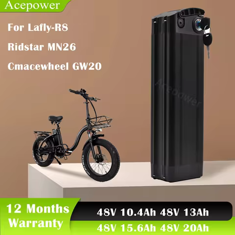 For Lafly-R8 Ridstar MN26 Electric Bicycle Battery Akku 48V 15Ah 20Ah Replacement Battery for Cmacew
