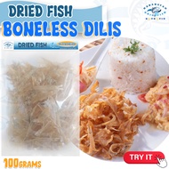 Dried Fish Dilis Boneless 100grams / Dried Anchovies / Gourmet Dried Fish / Sun-Dried / Crispy dilis