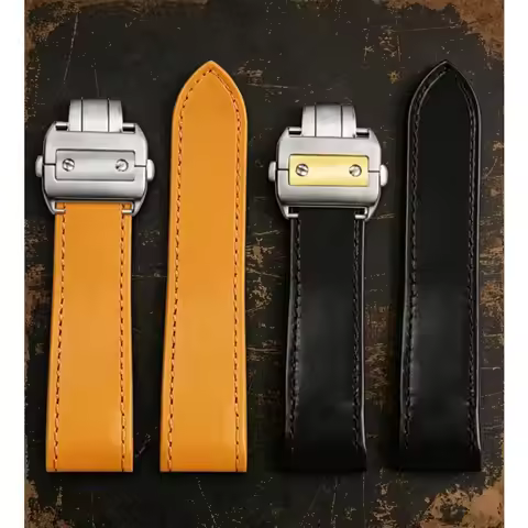 20mm 23m For Cartier Santos 100 Men Women High Quality SANTOS Cowhide Straps Folding Buckle Genuine 