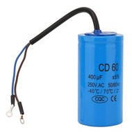 CD60 400uF Run Capacitor Motor Capacitor 50/60Hz Blue Cylindrical for AC Motors Pumps Compressors