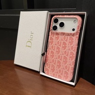 Minimalist Light Luxury Dior Dior Suitable for Apple 17promax Half-Pack Phone Case European American