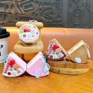 JONY1PH Cake Slice Recorder Keychain, with Happy Birthday Song Mini Voice Recording Keychain, Cute K