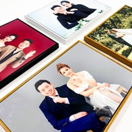 SILK PHOTO FRAME - MIRROR SHADOW - EMERGED WOOD - TABLE - DECORATION 20x30cm, 30x40cm - HIGH QUALITY