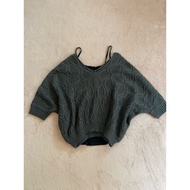 Y2K 2hand Thrift Grey batwing knitted sweater