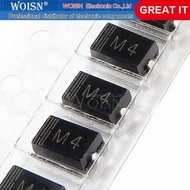10PCS 1N4004 IN4004 silk screen M4 patch rectifier Schottky diode DO-214AC