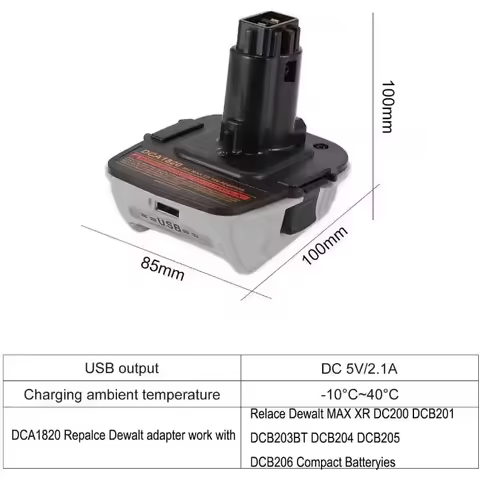 DCA1820 Battery Converter Adapter for Dewalt 18V Tools to 20V Li-Ion Batteries Power Tool Accessorie