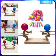 [Etekaxa] Wooden Fencing Puppets Balloon Bamboo Party Favor, DIY Handmade Fast Paced for Kids