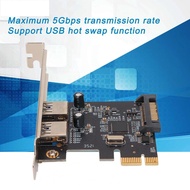 NEW Sff PCIE to USB 3.0 Expansion Card 2 Ports 5Gbps Transmission Rate Hot Swap COMPUTER PC CPU DEST