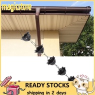 Magicstore Jiawu Rain Chain Rainwater Catcher & Diverter 1m/3.28ft Black Aluminum Decorative for Out