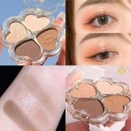 4 Color Lucky Clover Palette Cosmetics Mini Eyeshadow Portable Eyeshadow Palette Ins Fashion Palette