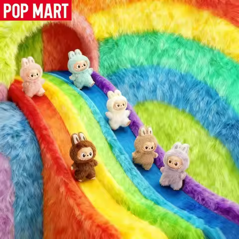 POPMART Labubu Series Blind mystery Box Glue Elastic Plush Pendant Perfect Collection Gift for Fans 