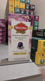 $100/4盒，Moccona Barista Reserve 咖啡膠囊，有兩種口味：深度烘焙濃縮咖啡(Dark Roast Espresso) 和極深度烘焙濃縮咖啡(Extra Dark Roast