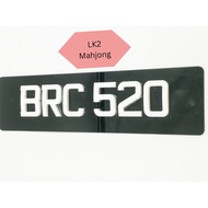 Mahjong Curve Crystal Car Number Plate RC-LK2 LK2 L88 L62 thin Lk2(2mm)/ Acrylic Font (Mahjong White