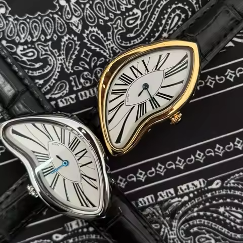 Emperor Qin Shi Huang special-shaped watch crash melt twist y2k fashion retro premium ins niche desi