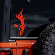 flaming skullpunk styleCamper RV SUV Decorative Vinyl Sticker Accessories Car  personalized sticker