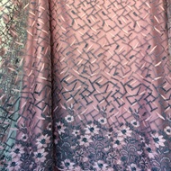 Abstract embroidered tile fabric/ kebaya fabric